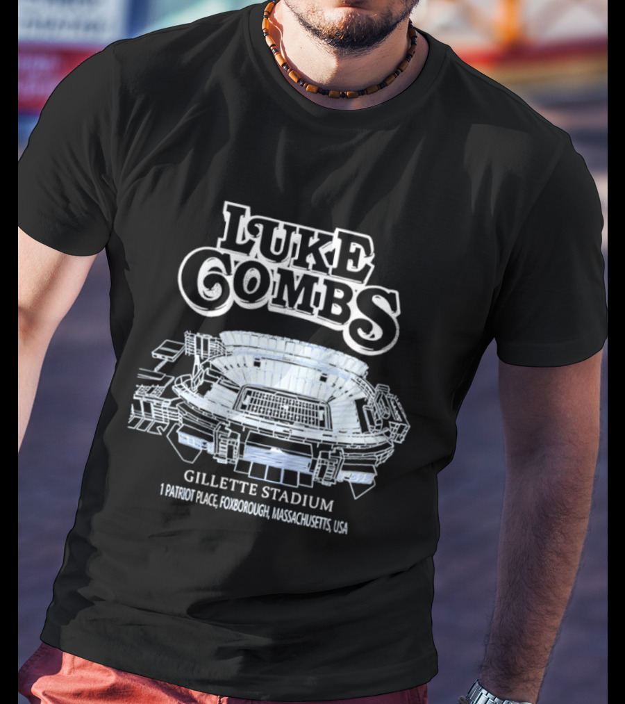 Luke Combs Gillette Stadium 1 Patriot Place Foxborough Massachusetts USA T-Shirt