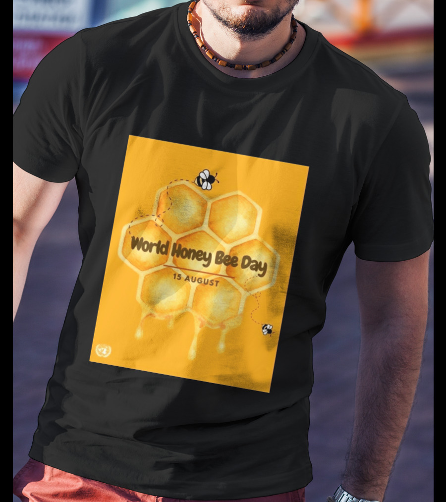 World Honey Bee Day 15 August Honeycomb T-Shirt