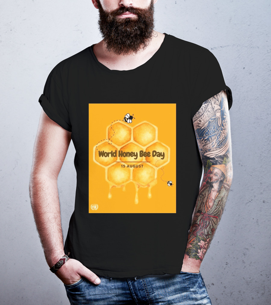 World Honey Bee Day 15 August Honeycomb T-Shirt
