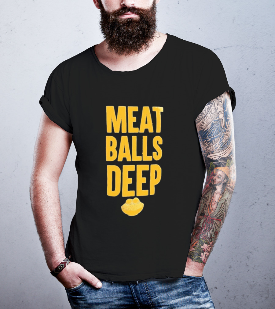 Meat Balls Deep Pasta Bowl Yellow T-Shirt