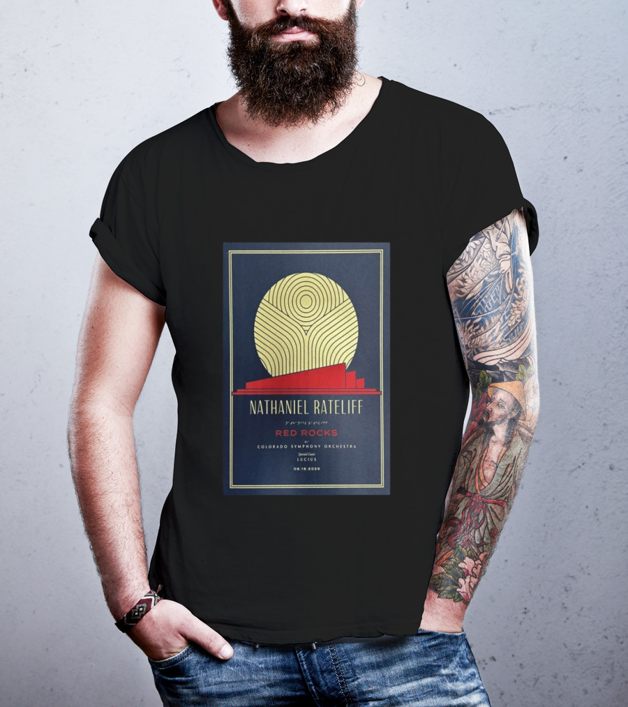 Nathaniel Rateliff Red Rocks Colorado Symphony Orchestra Special Guest Lucius 08.18.2026 T-Shirt