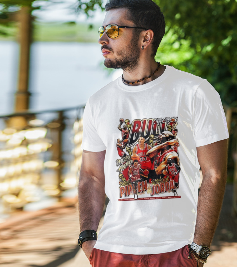 Chicago Bull Machael Jordan X Scotie Pippen Build For Greatness T-Shirt