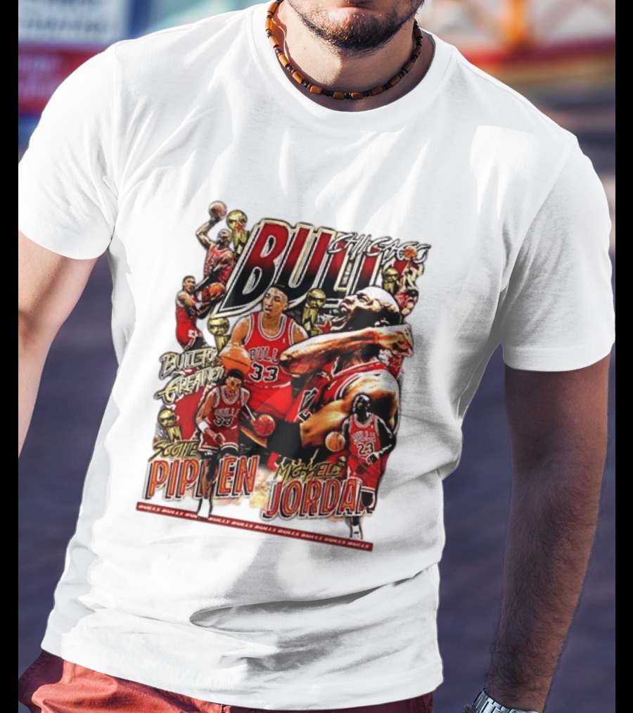 Chicago Bull Machael Jordan X Scotie Pippen Build For Greatness T-Shirt
