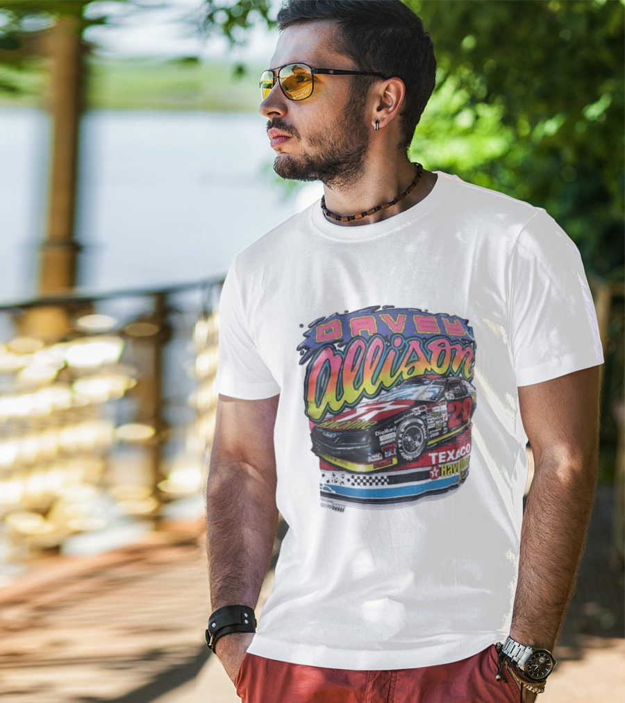 Davey Allison 28 Texaco Havoline Racing Ford Thunderbird T-Shirt