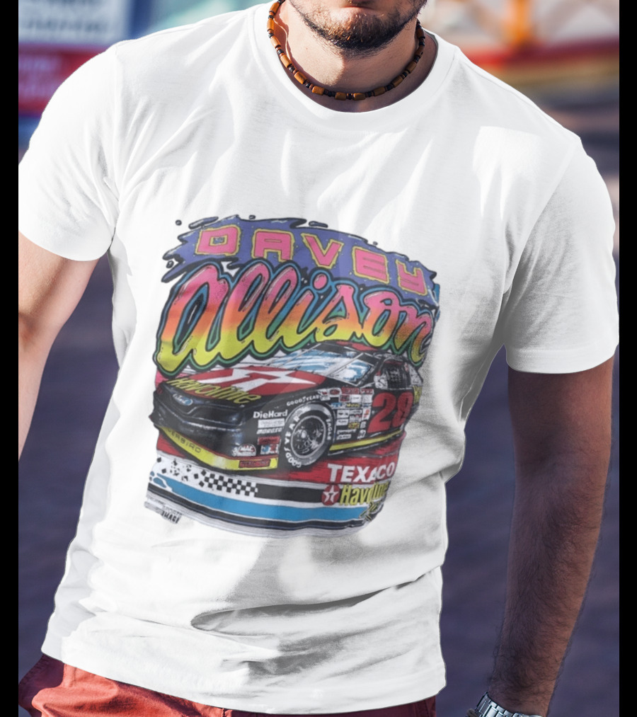 Davey Allison 28 Texaco Havoline Racing Ford Thunderbird T-Shirt
