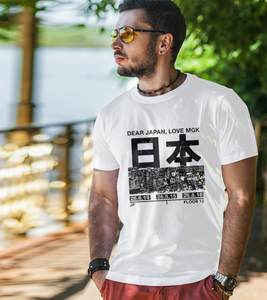 Dear Japan Love MGK Summer Sonic Tour Japan Dates 2013 T-Shirt