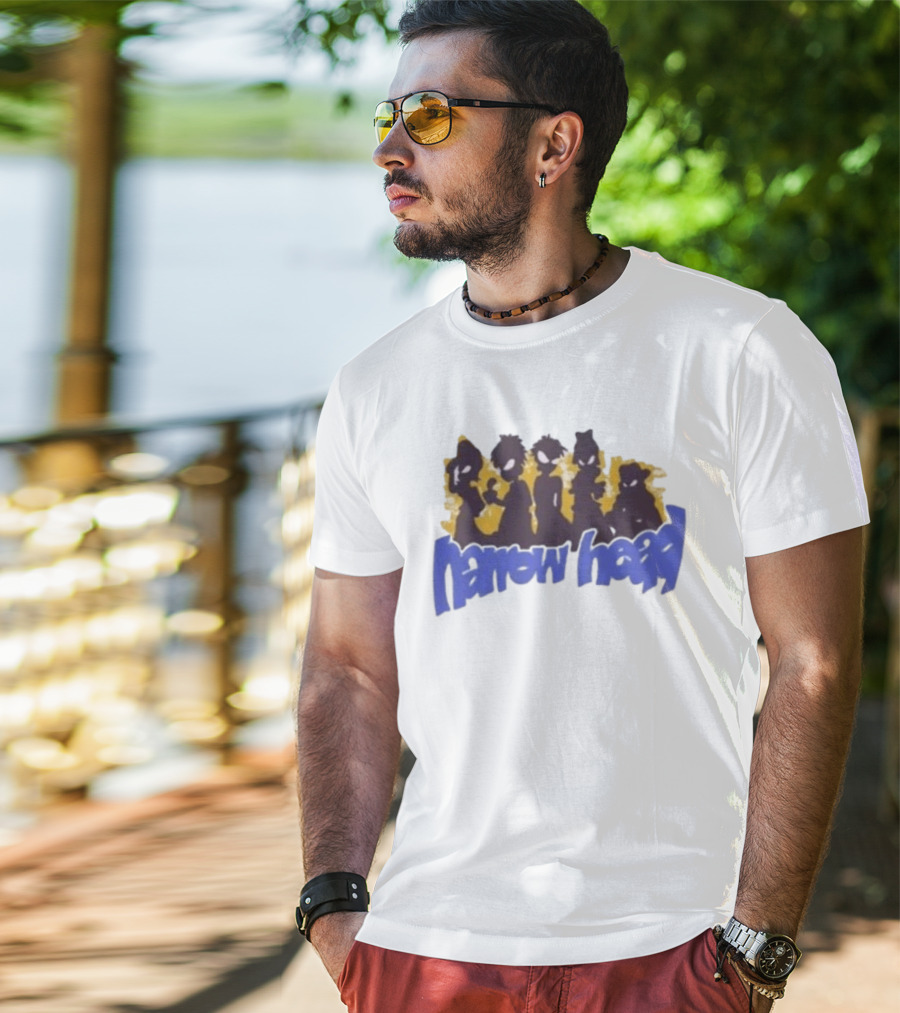 Narrow Head Silhouette Alien Characters T-Shirt