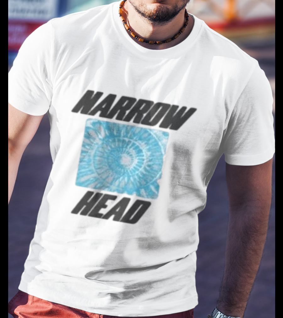 Narrow Head Blue Spiral Shell Tie Dye T-Shirt