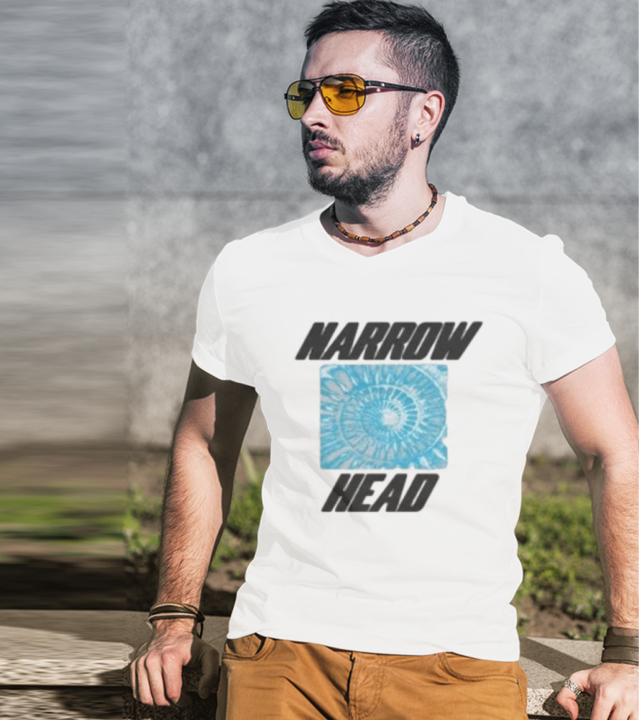 Narrow Head Blue Spiral Shell Tie Dye T-Shirt