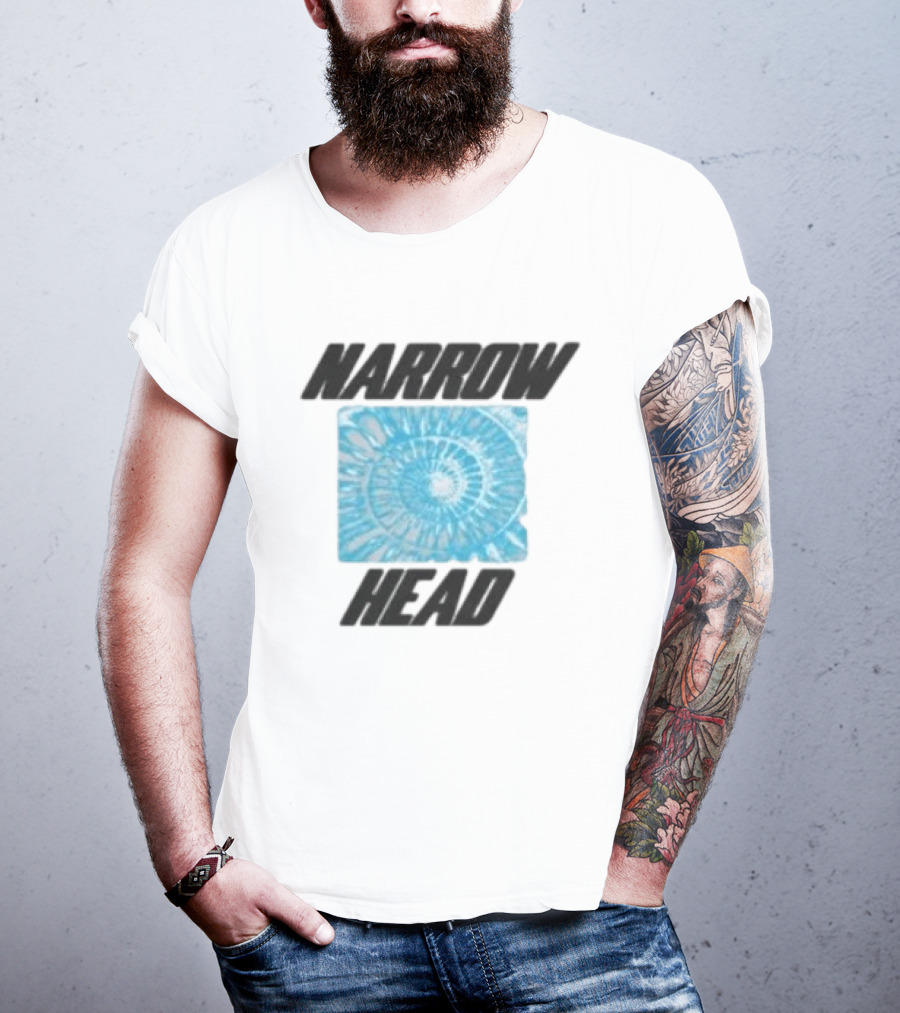Narrow Head Blue Spiral Shell Tie Dye T-Shirt