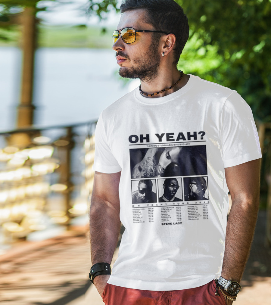 Steve Lacy Oh Yeah Tour Cities List Music Event Dates Compilation T-Shirt