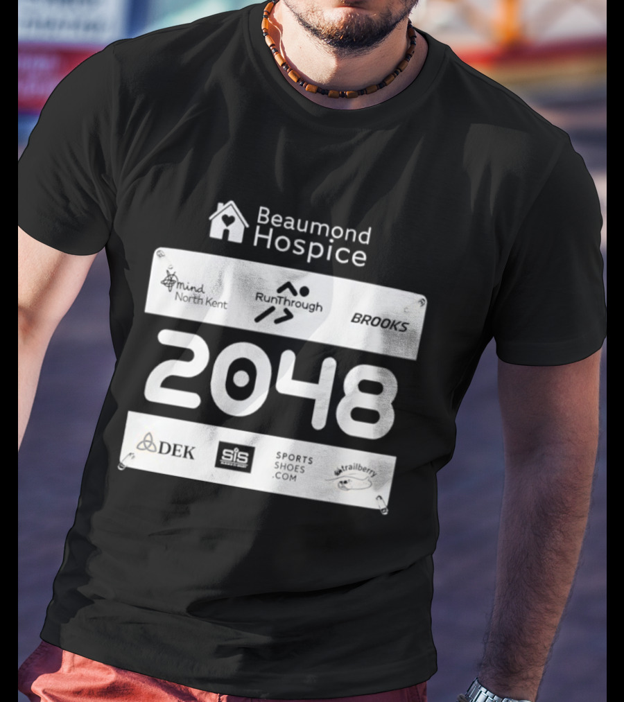 Beaumond Hospice Race Bib 2048 RunThrough Brooks Sports Shoes DEK Mind North Kent Hallbeck T-Shirt