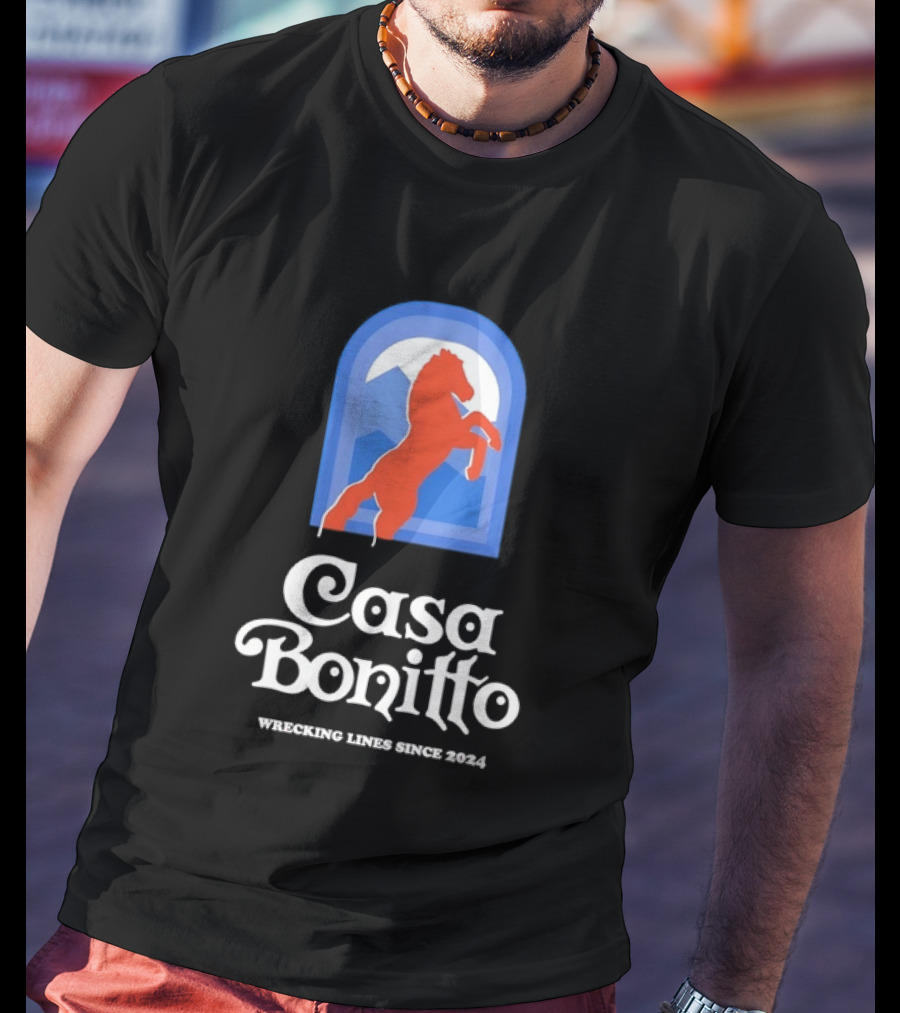 Casa Bonitto Wrecking Lines Since 2024 Denver Broncos Horse T-Shirt