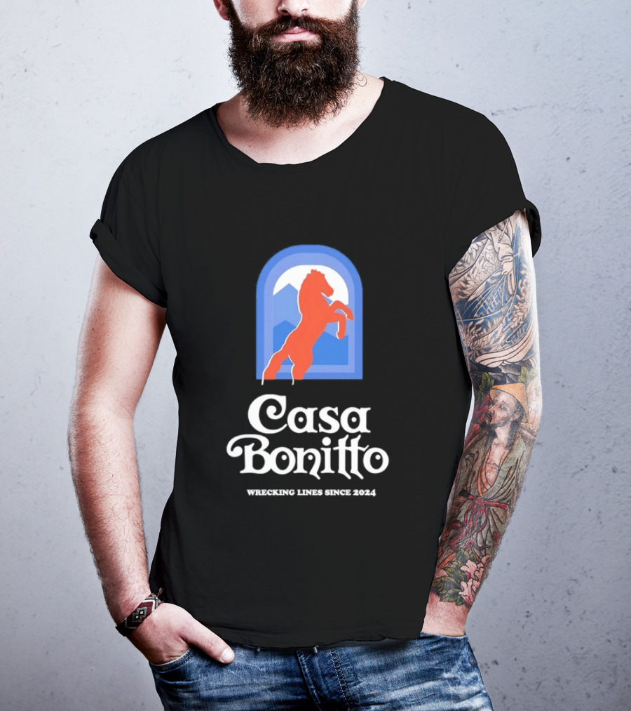 Casa Bonitto Wrecking Lines Since 2024 Denver Broncos Horse T-Shirt