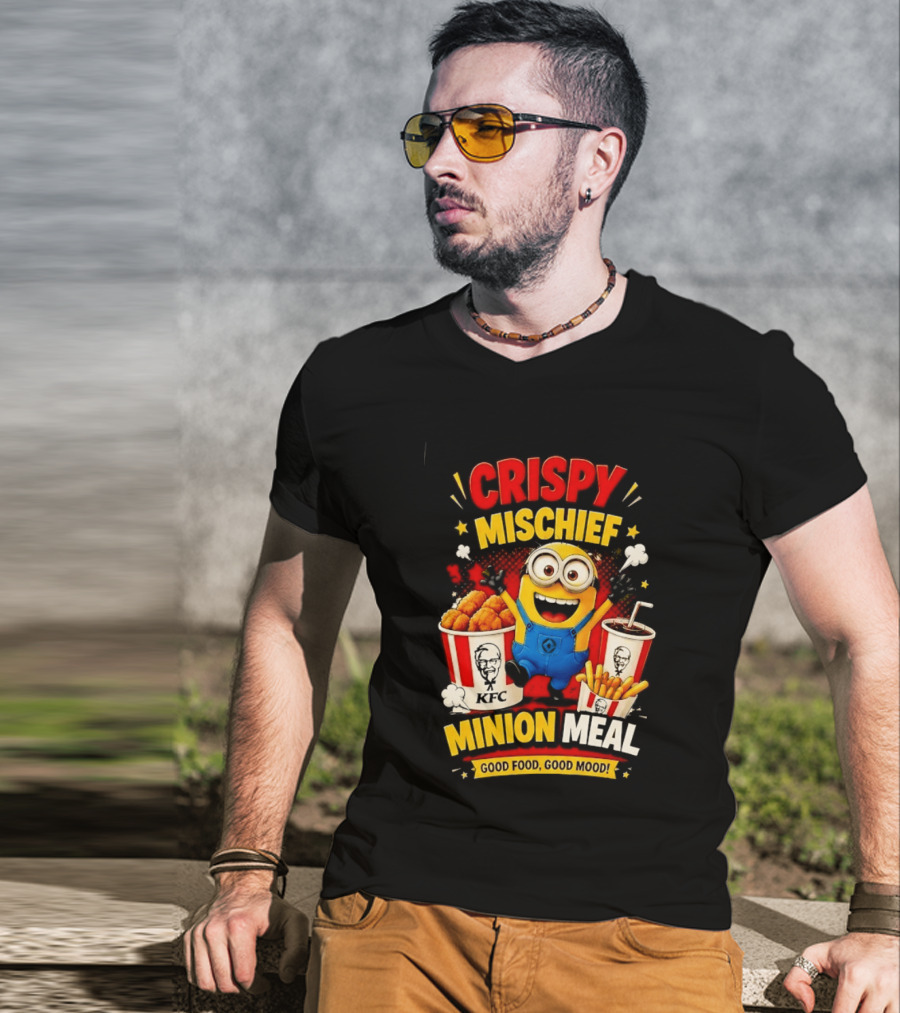 Crispy Mischief Minion Meal KFC Good Food Good Mood T-Shirt