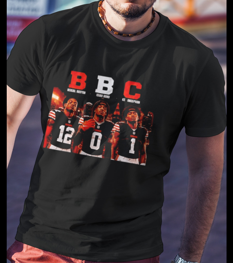 BBC Trio Denzel Boston Isiah Bond KC Conception Cleveland Browns T-Shirt