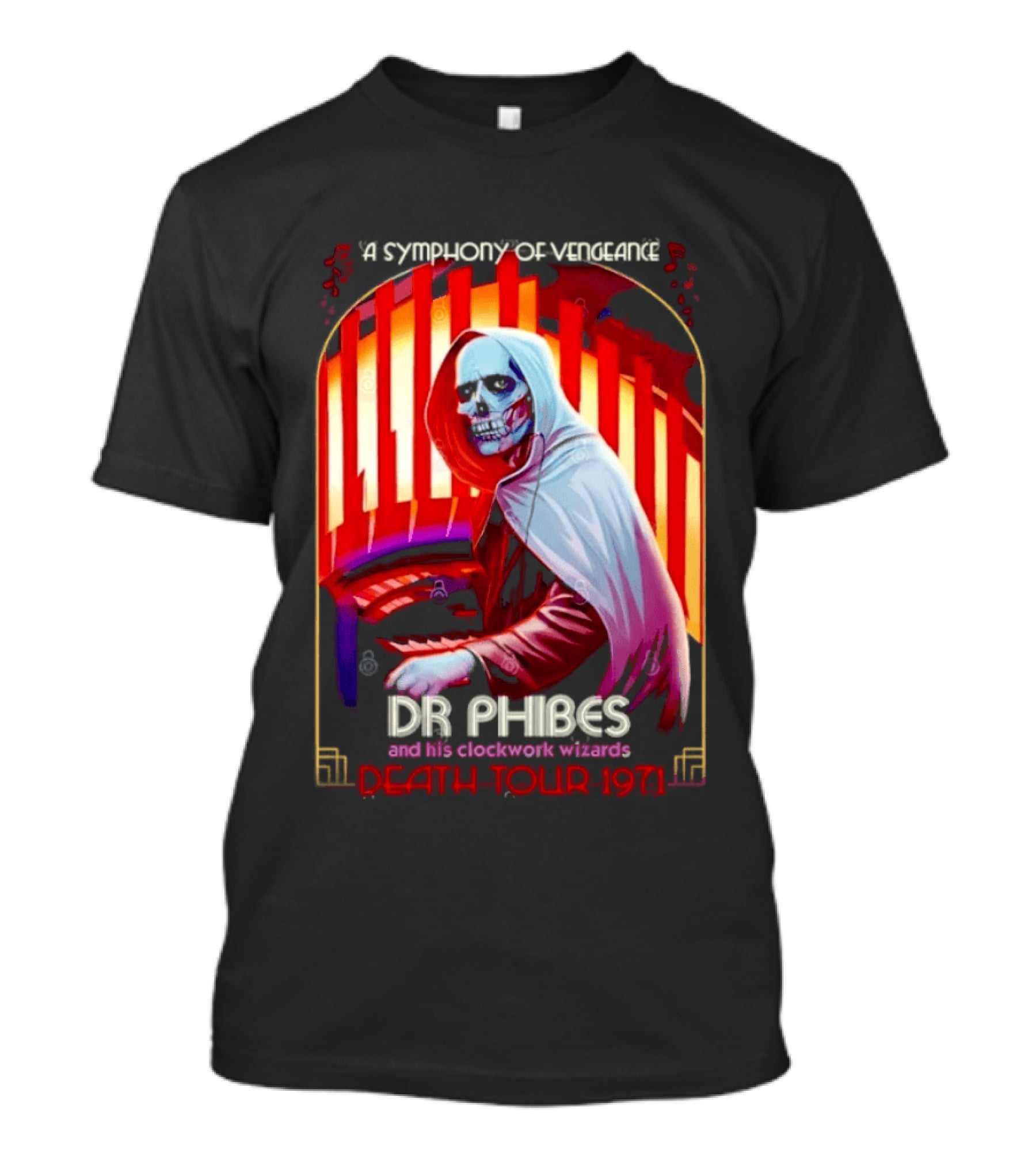 Dr Phibes And His Work Wizards A Symphony Of Vengeance Death Tour 1971 T-Shirt