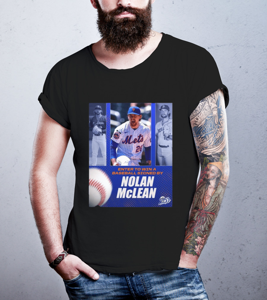 Enter To Win A Baseball Signed By Nolan McLean Mets 26 Celebrating 25 Years T-Shirt