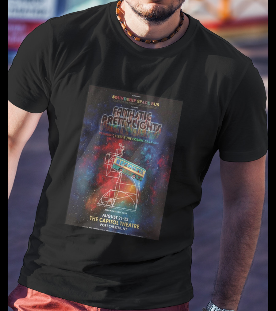 ML Soundship Space Bus Fantastic Pretty Lights Prismatic Fleet Cosmic Caravan Albums Release Tour August 21 23 The Capitol Theatre Port Chester NY T-Shirt