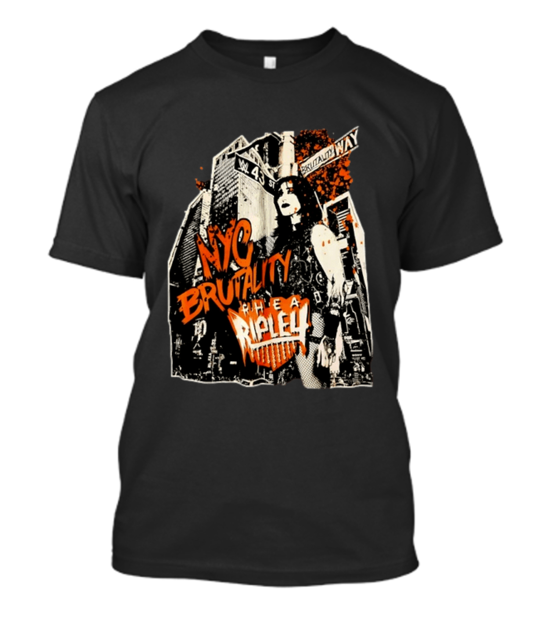 NYC Brutality Rhea Ripley WWE Wrestling W 43 Street T-Shirt