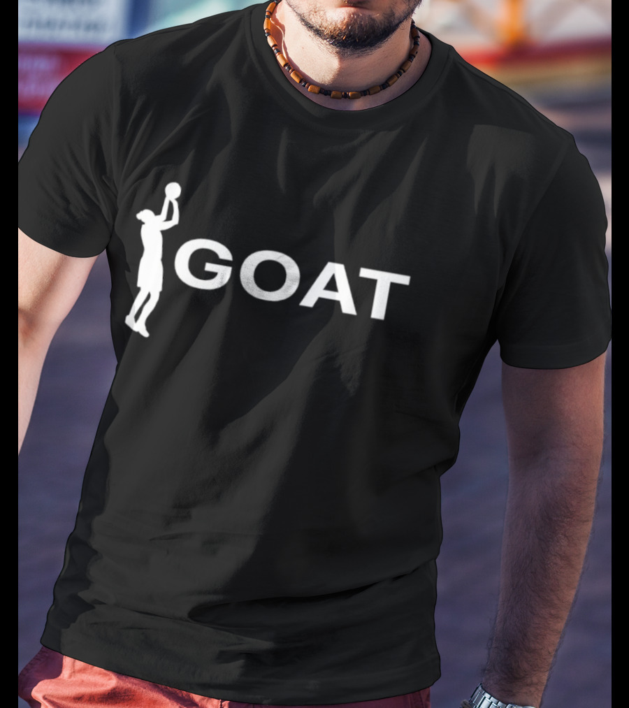 GOAT Basketball Player Jump Shot Silhouette Greatest Of All Time T-Shirt