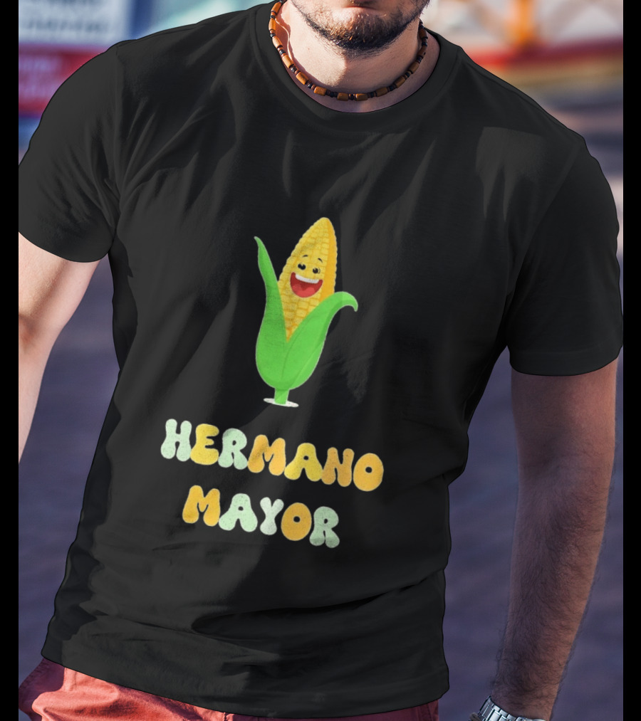 Hermano Mayor Corn With Smiling Vegetable Face T-Shirt