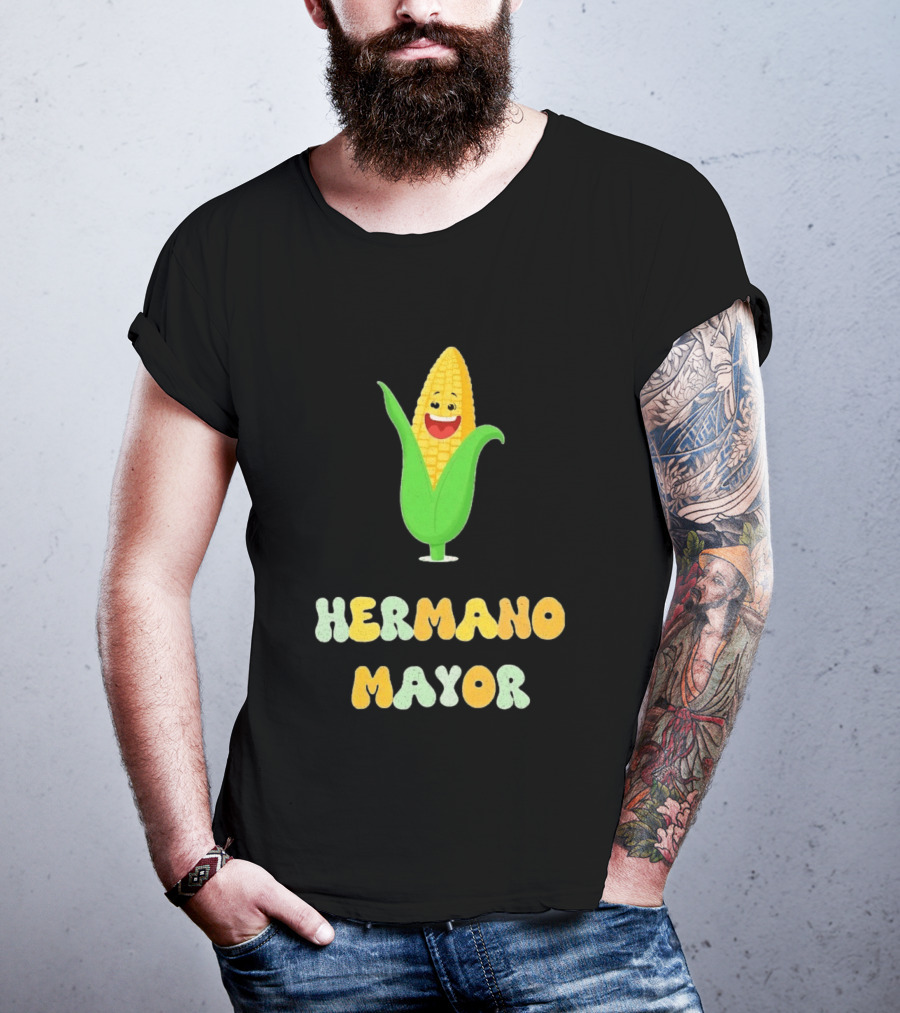 Hermano Mayor Corn With Smiling Vegetable Face T-Shirt