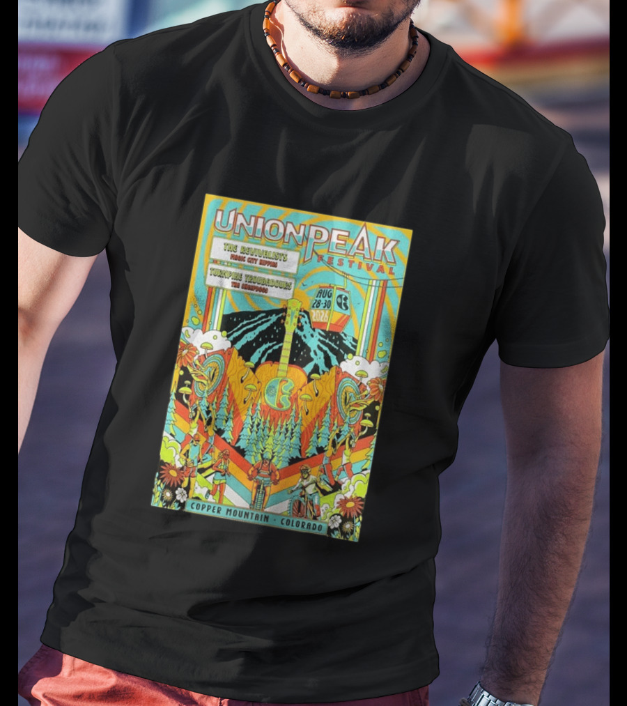 Union Peak Festival 2026 Copper Mountain Colorado Aug 28 30 Featuring The Revivalists Turbo Tweed Troubadours The Disco Biscuits T-Shirt
