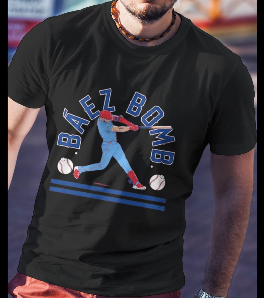 Javier Baez Baez Bomb MLB Baseball Chicago Cubs Batter T-Shirt