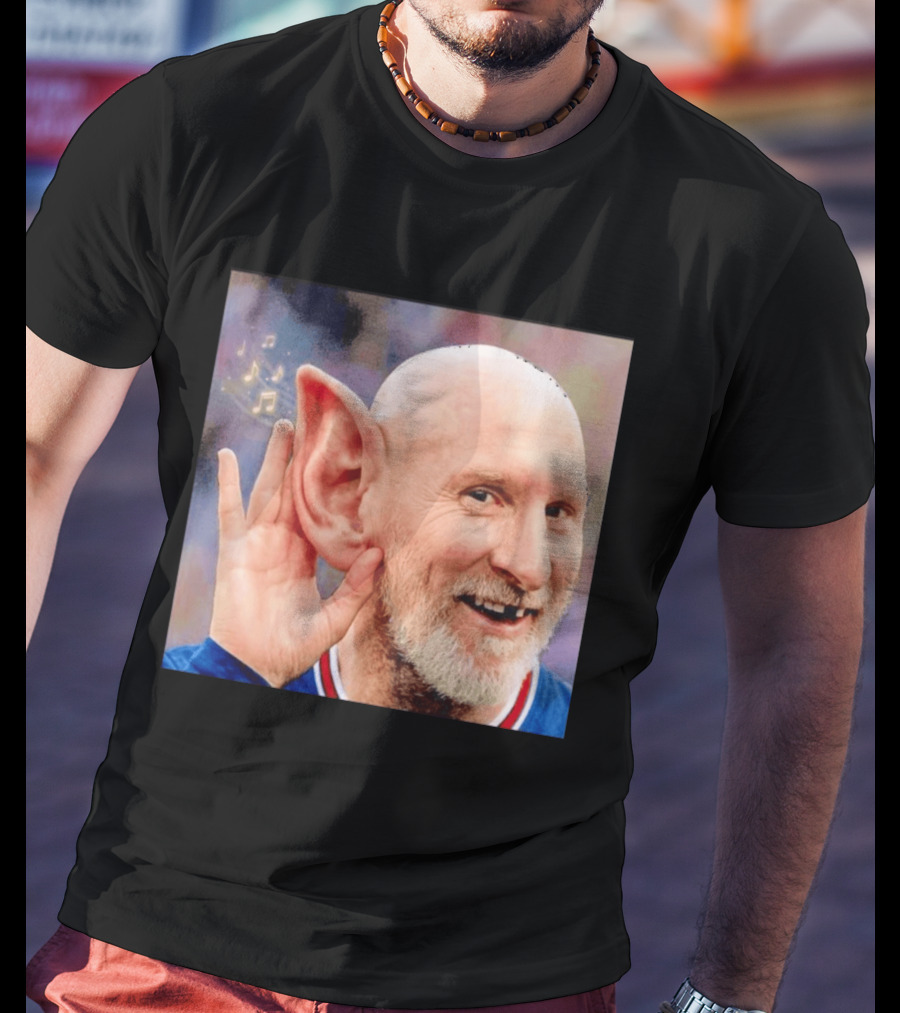 Lionel Messi Elf Meme Pessi Big Ear Music Notes Bald Man T-Shirt