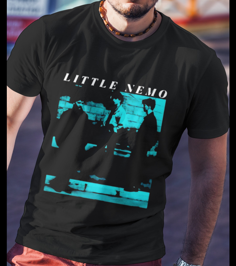 Little Nemo Post Punk Alternative Rock Band Aqua Blue Distressed T-Shirt