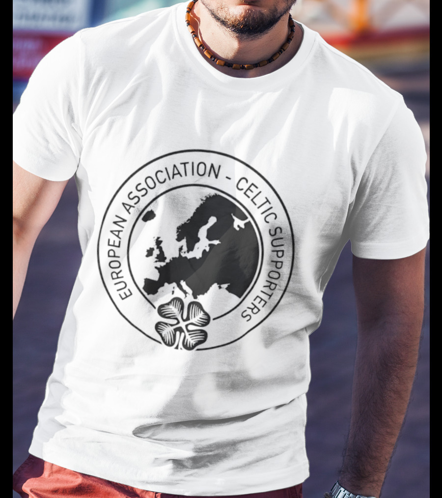 European Association Celtic Supporters Football Fans Map T-Shirt