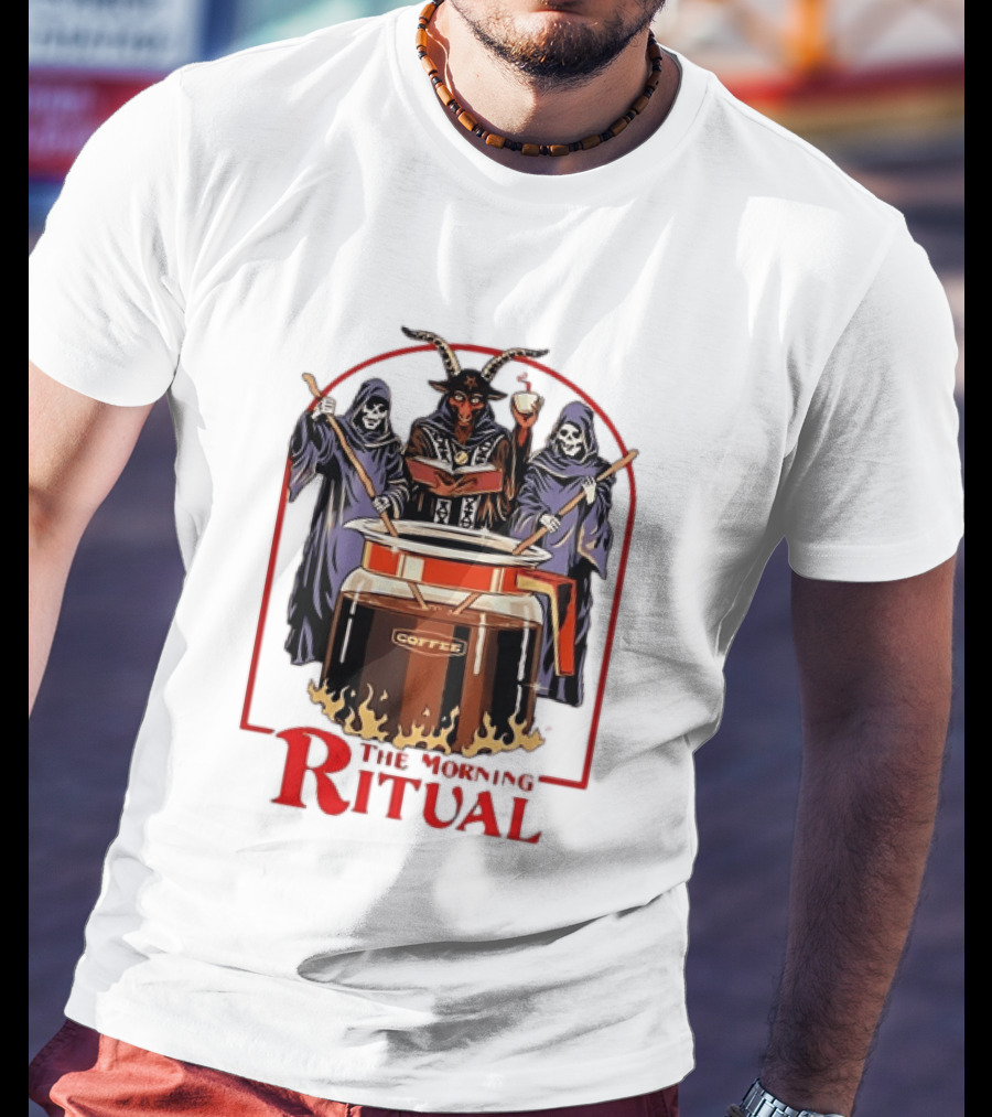 Ritual Coffee Grim Reaper Satanic Morning T-Shirt