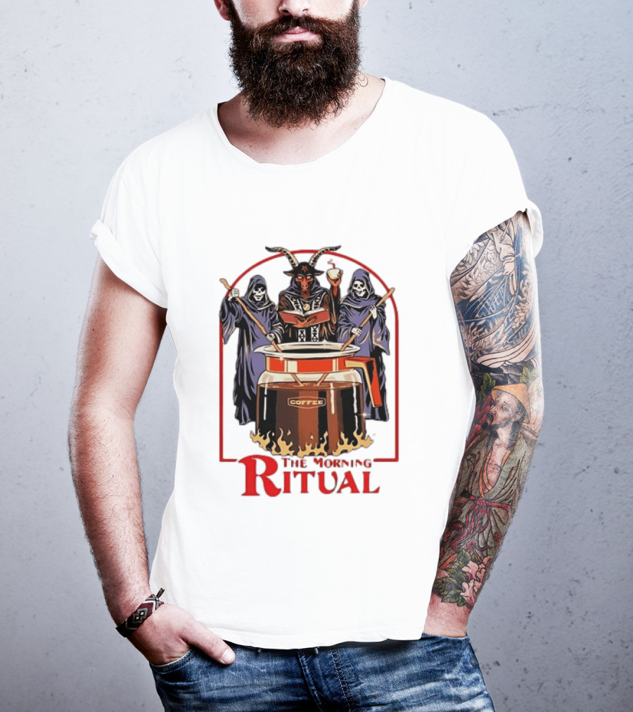 Ritual Coffee Grim Reaper Satanic Morning T-Shirt