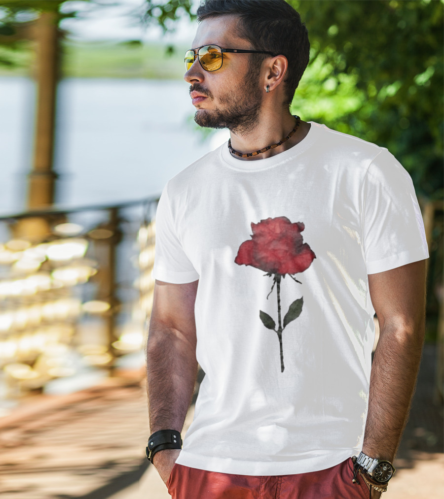 Original CORTIS Seonghyeon Acne Studios Women's Red Rose 2026 T-Shirt