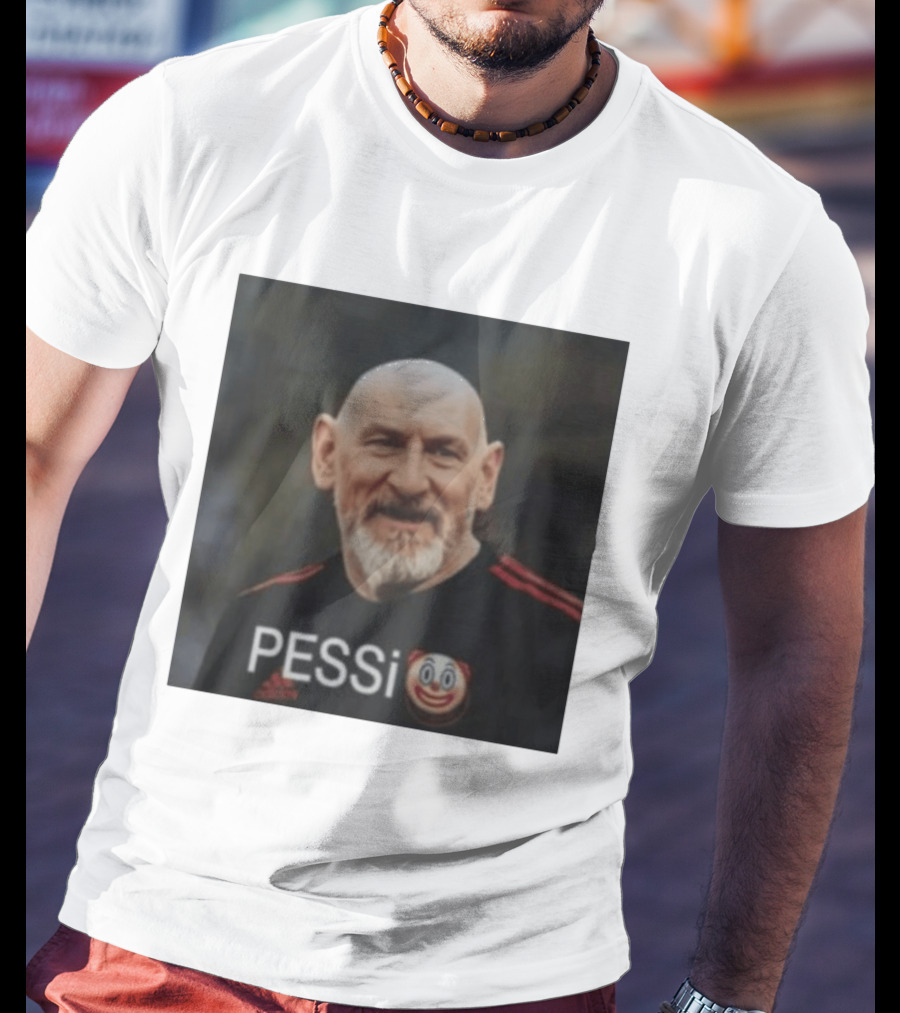 Pessi Clown Meme With AC Milan Jersey Featuring Bald Elderly Man T-Shirt