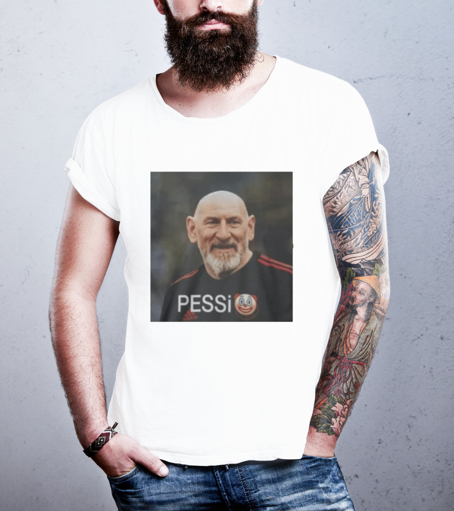Pessi Clown Meme With AC Milan Jersey Featuring Bald Elderly Man T-Shirt