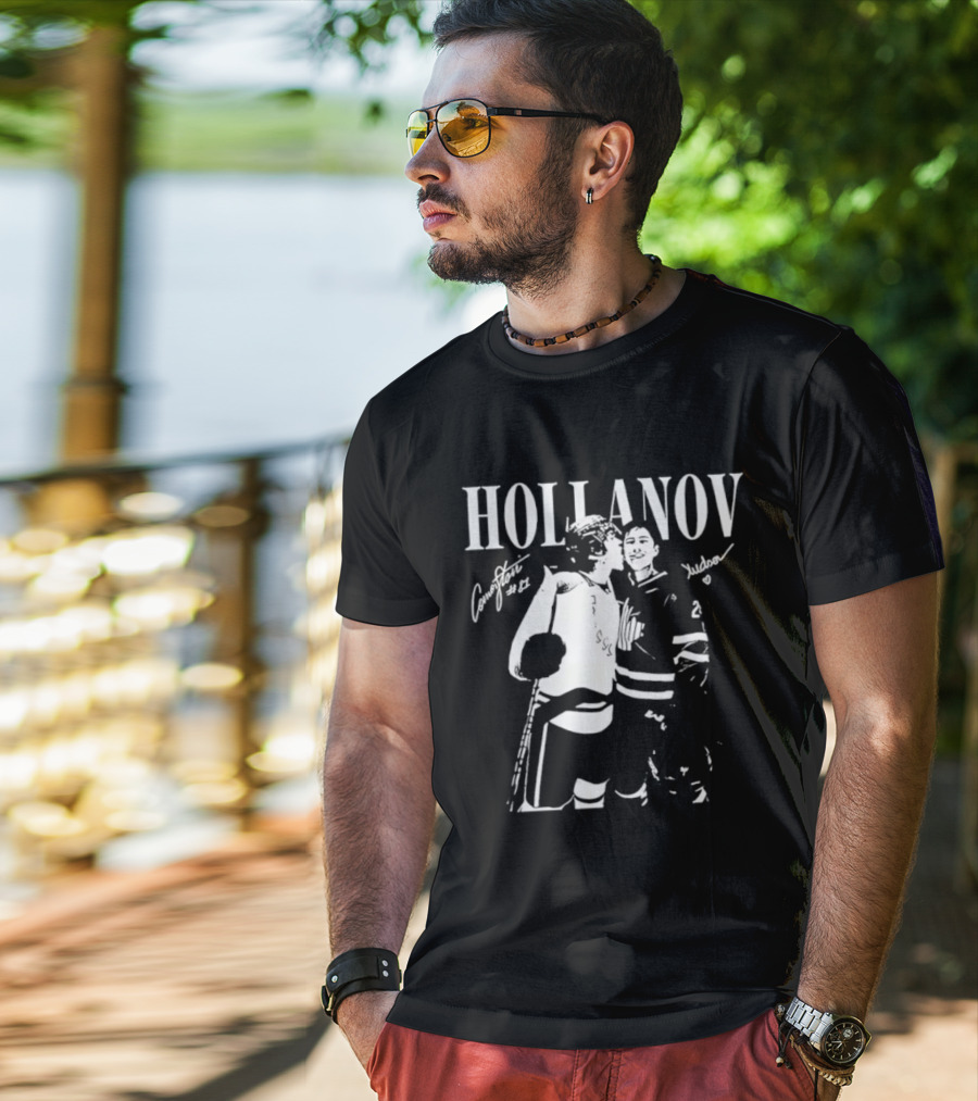 Hollanov Comorston Hudson No 87 Autographs T-Shirt