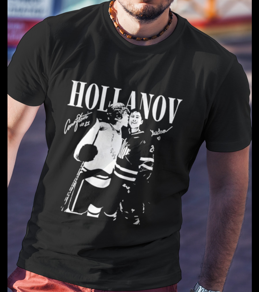 Hollanov Comorston Hudson No 87 Autographs T-Shirt