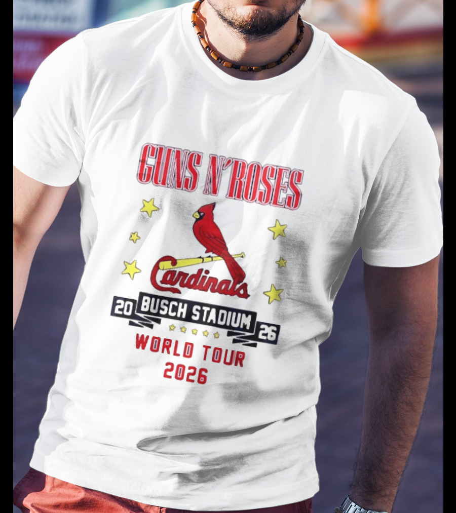 Guns N' Roses Busch Stadium St Louis Cardinals World Tour 2026 T-Shirt