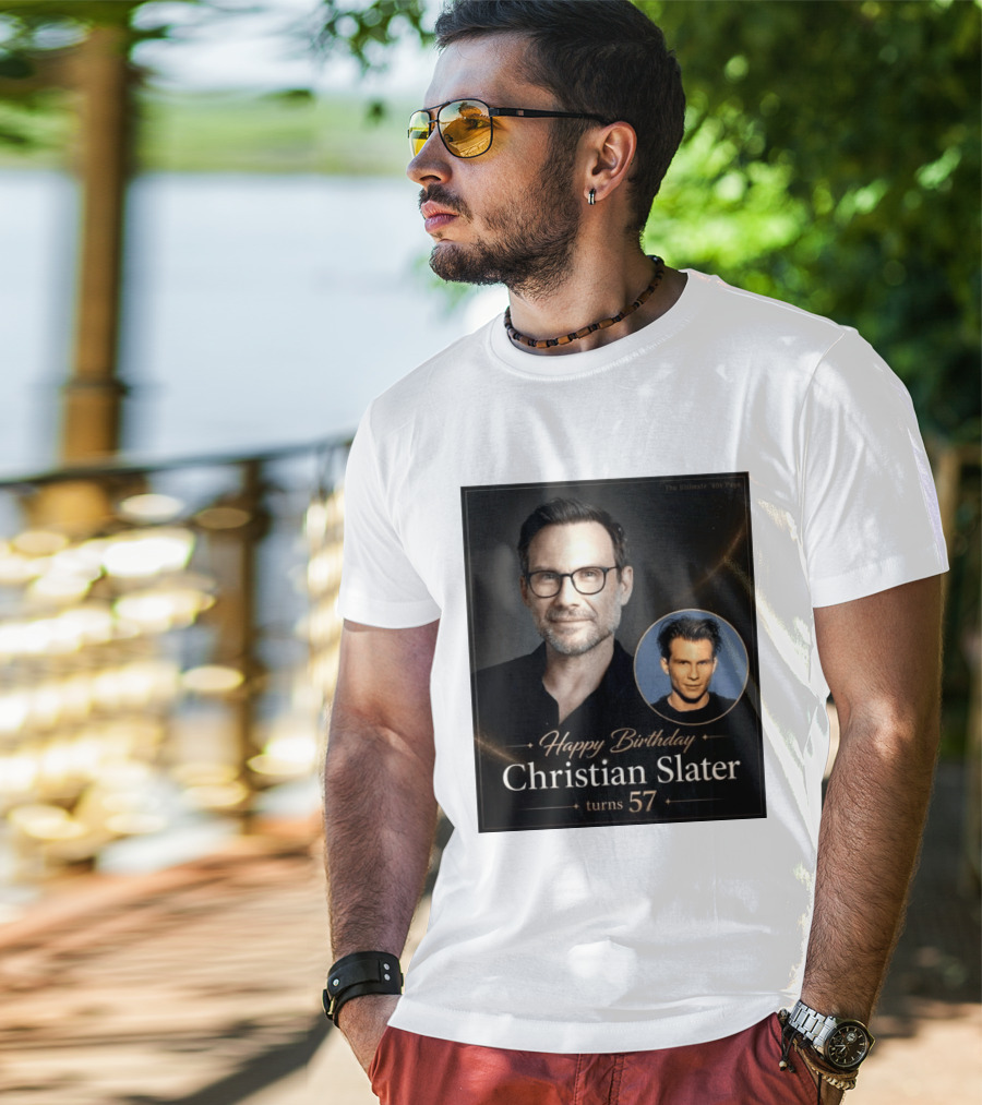 Happy Birthday Christian Slater Turns 57 Ultimate 80s Page T-Shirt