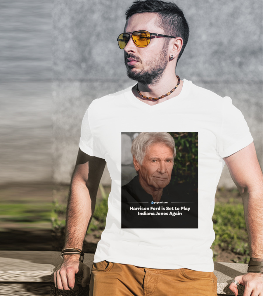 Harrison Ford Indiana Jones Return Announcement Popculture Update T-Shirt