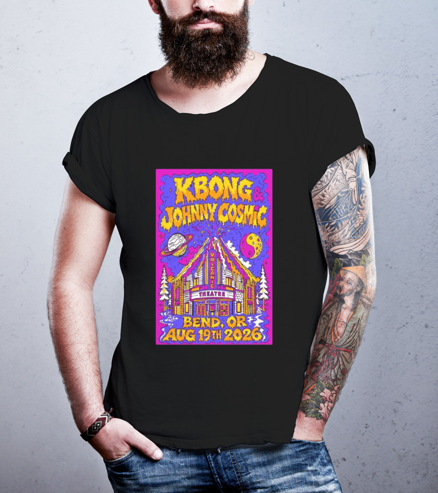 KBong Johnny Cosmic Bend OR August 19th 2026 Volcanic Theatre Concert T-Shirt