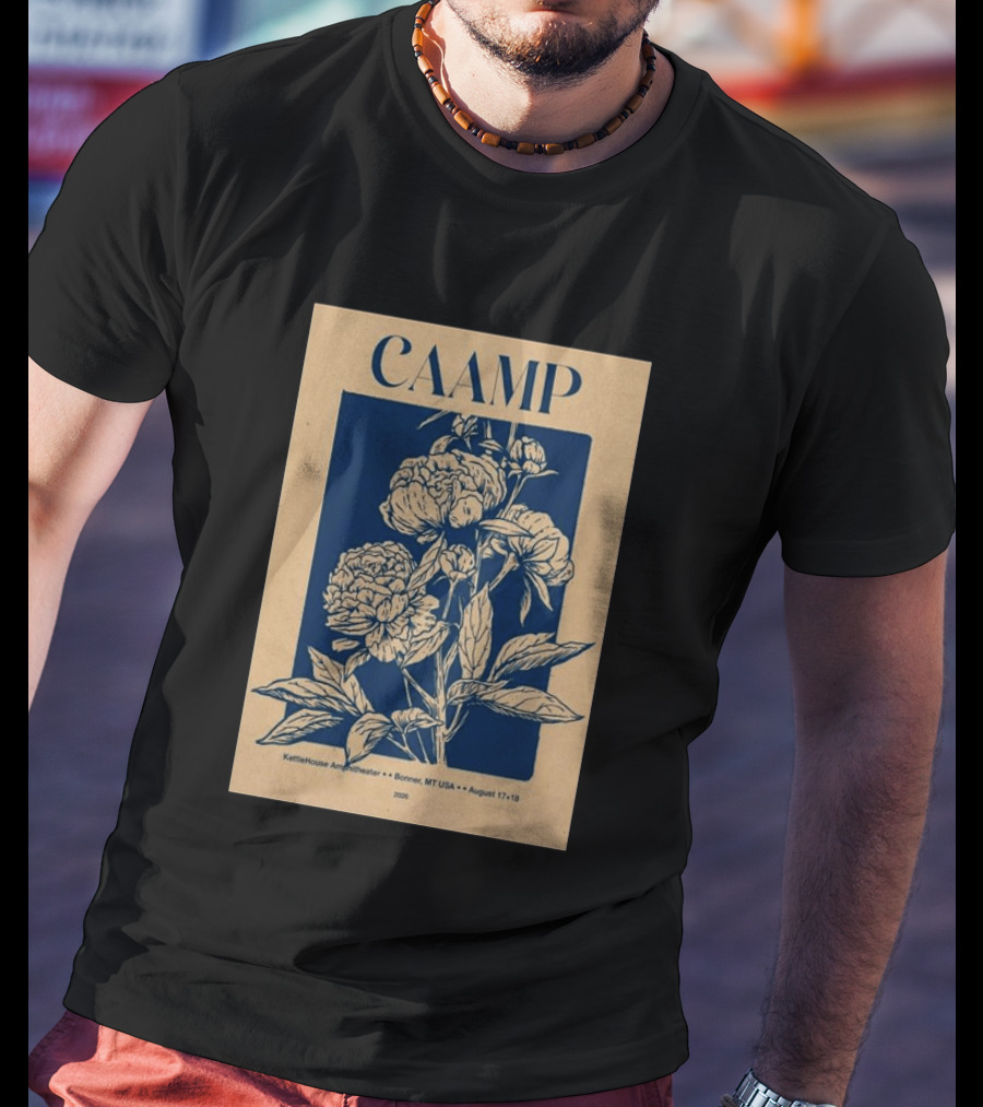 CAAMP KettleHouse Amphitheater Bonner MT August 17+18 2026 Floral T-Shirt