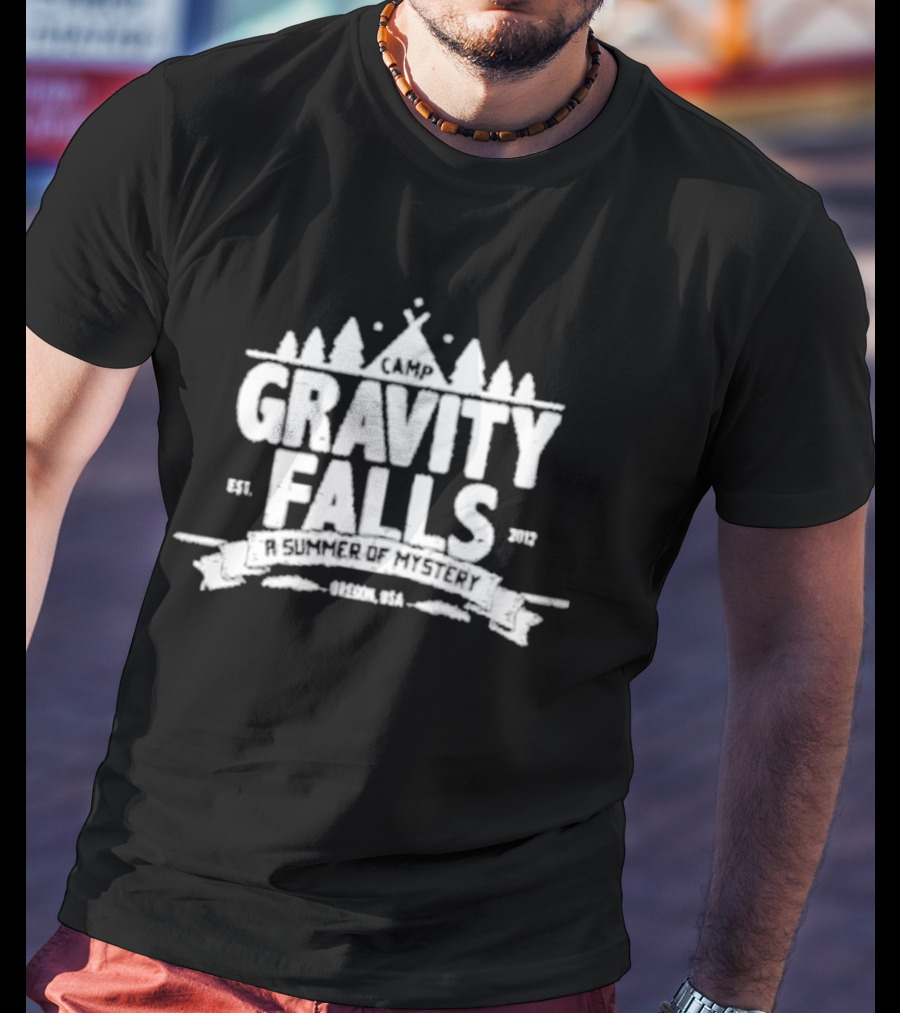 Camp Gravity Falls A Summer Of Mystery Drecon USA Est. 2012 T-Shirt