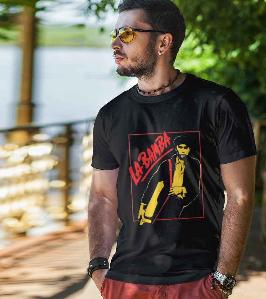 Ritchie Valens La Bamba Rock And Roll Iconic Yellow Red T-Shirt