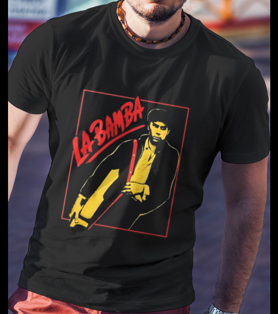 Ritchie Valens La Bamba Rock And Roll Iconic Yellow Red T-Shirt