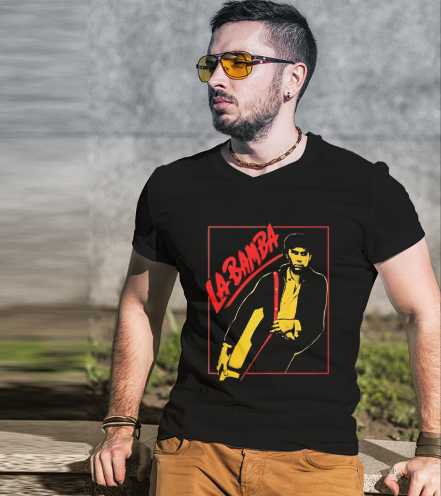 Ritchie Valens La Bamba Rock And Roll Iconic Yellow Red T-Shirt