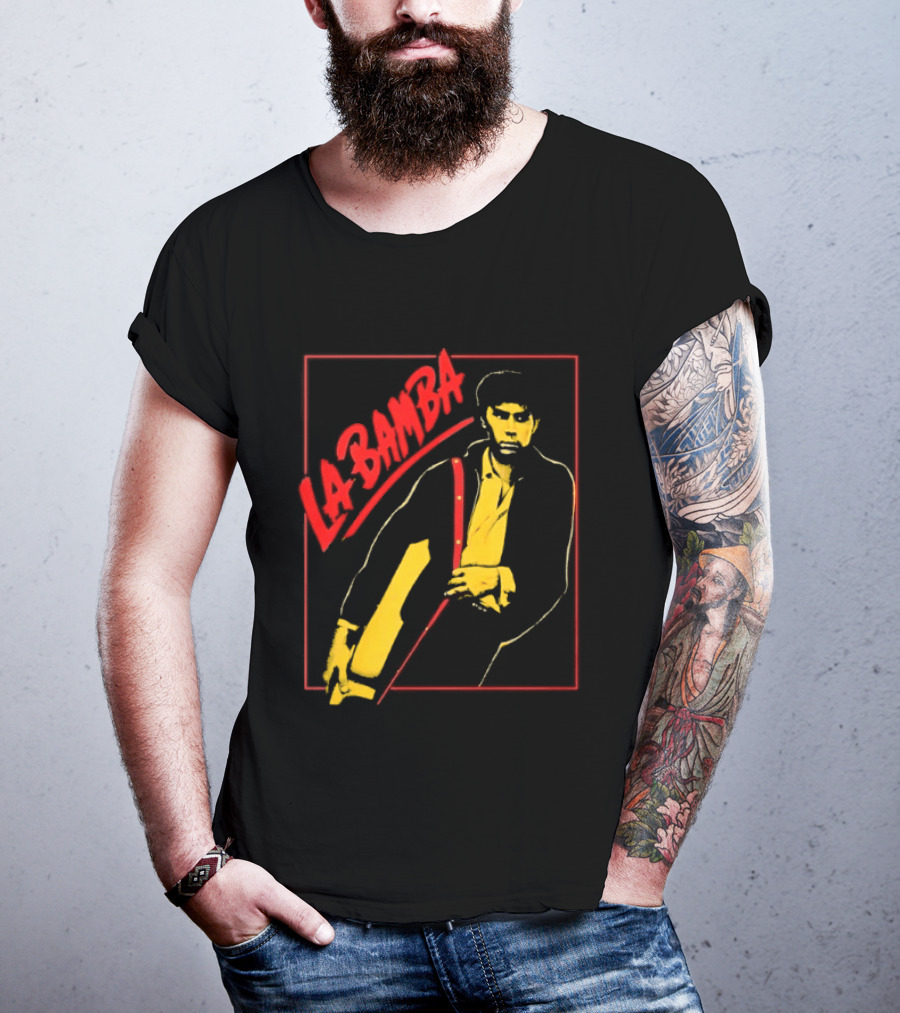 Ritchie Valens La Bamba Rock And Roll Iconic Yellow Red T-Shirt