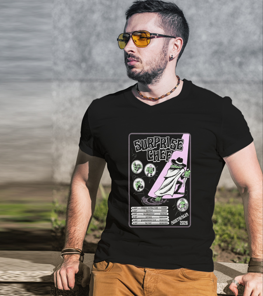 Surprise Chef 2026 Australia Tour Dates Sydney Brisbane Melbourne T-Shirt